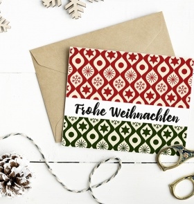 Frohe Weihnachten! - Muster rot
