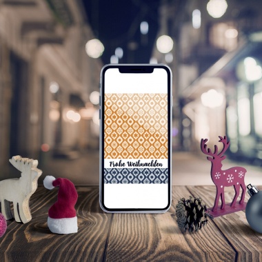 Frohe Weihnachten! - Muster orange