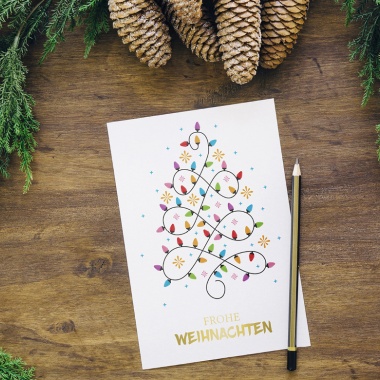 Frohe Weihnachten! - Baum hell