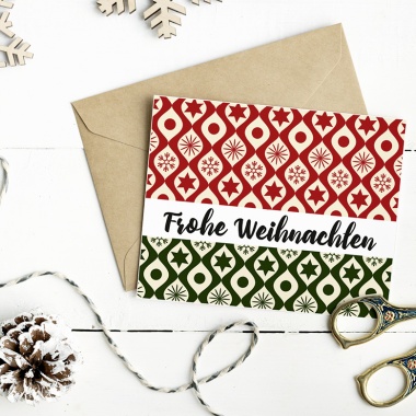 Frohe Weihnachten! - Muster rot